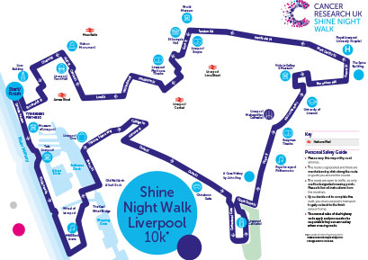 Sign up for Liverpool Shine Night Walk 2021 Liverpool Shine Night Walk Map