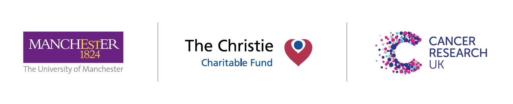 Cancer Research UK, The Christie and University of Manchester logos Cancer Research UK, The Christie and University of Manchester logos