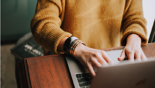 Woman at a laptop