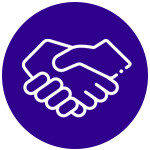 Handshake to represent Cancer Research UK forming partnerships to make donations easier