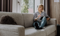 lady on sofa