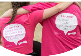 Race for life runner and shirt