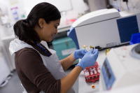How your support helps Researcher in a lab