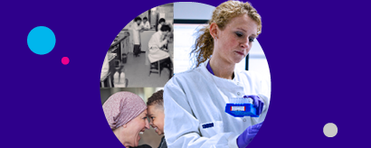 Female scientist conducting experiment