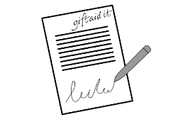 An illustrated Gift Aid registration form