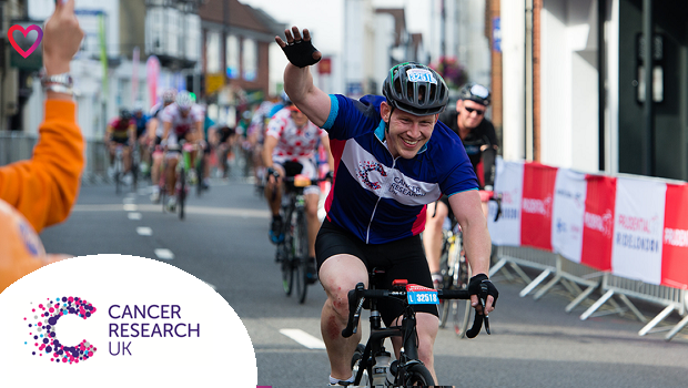 Take on the Ride London - Essex 100 Man cycling for Cancer Research UK