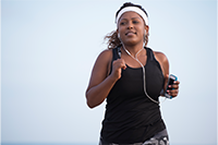 Sign up now Woman running