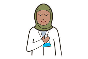 Illustration of a scientist