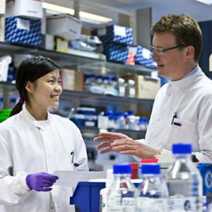 Two scientists in a lab Two scientists in a lab