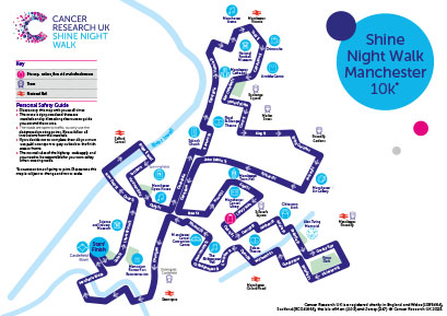 Shine Night Walk 2021 Manchester Map