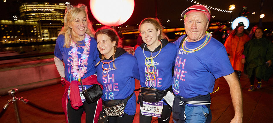 Shine Night Walk participants