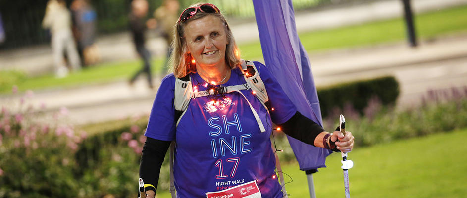 Lady taking part in Shine Walk Your Way