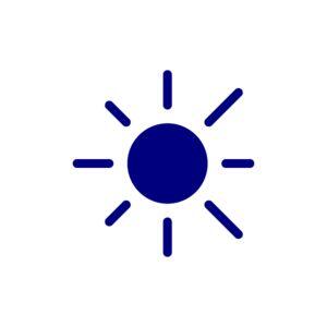 Icon navy sun