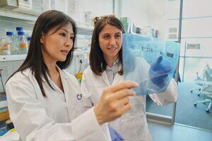A photo of two researchers