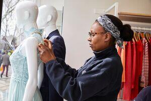 A photo of a CRUK shop volunteer