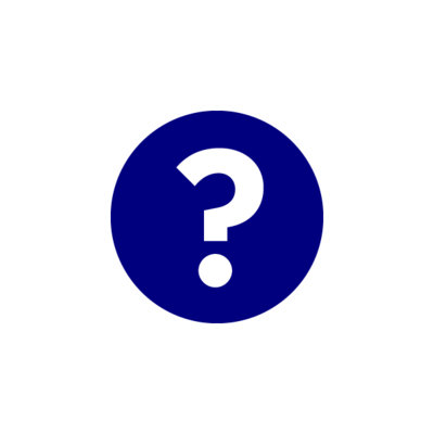 navy icon of a question mark
