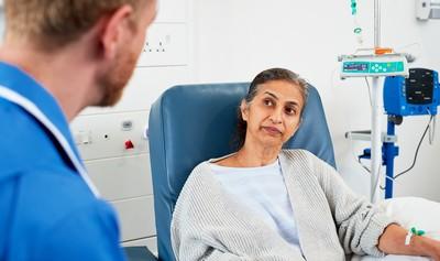 Patient having treatment