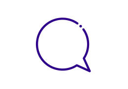 Purple speech bubble