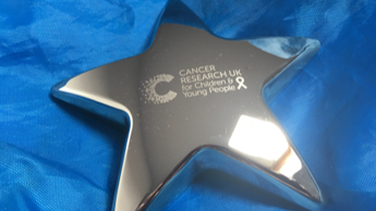 A photo of the Star Awards trophy 