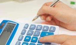 Person using calculator