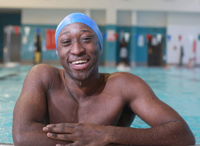 Man in swimming pool