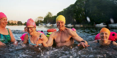 swimmers in the sea