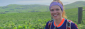 Woman training for a trek