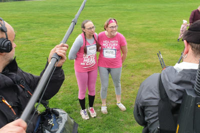 Twins, Deborah and Helen at Race for Life