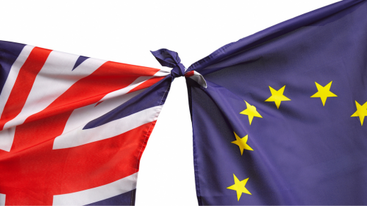 UK and EU flags 