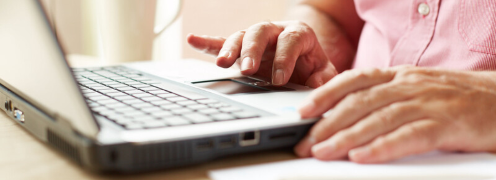 A man using a laptop 