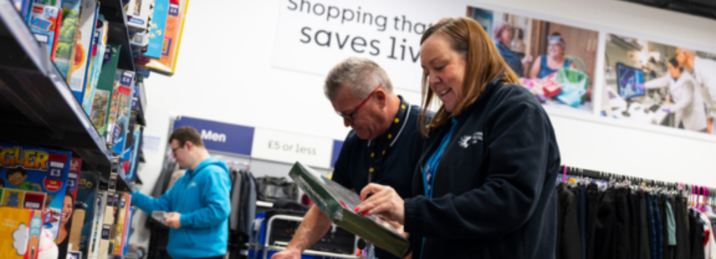 Shop volunteers working