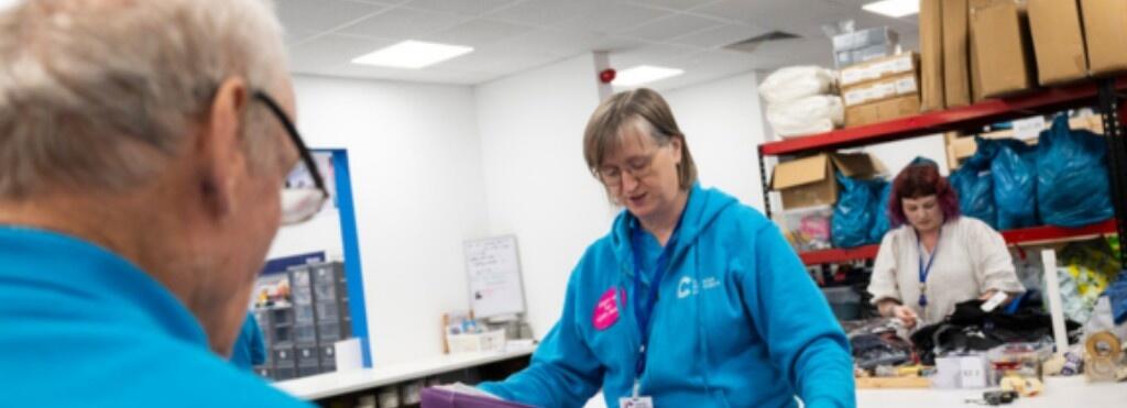 Shop volunteer working