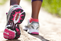 Sign up now Person walking