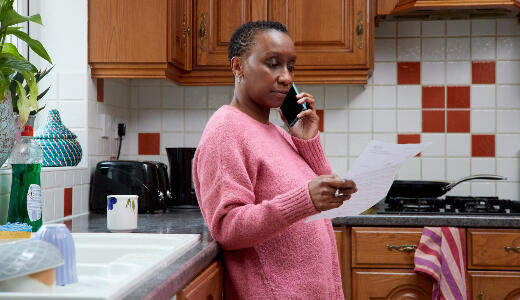 woman on phone