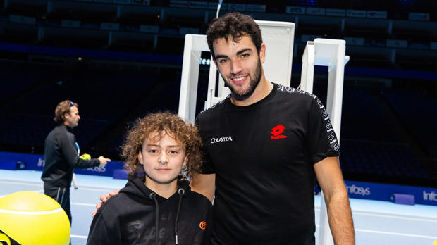 Matteo Berrettini surprises young tennis star and cancer survivor | Cancer Research UK