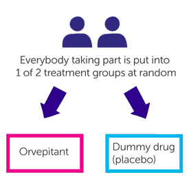 RELIEVE 1 trial diagram