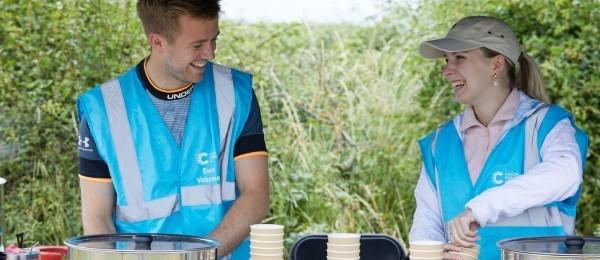 Volunteers help at Big Hike event