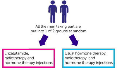 Diagram showing ENZARAD randomisation