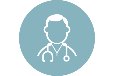 Icon of a doctor with a stethoscope