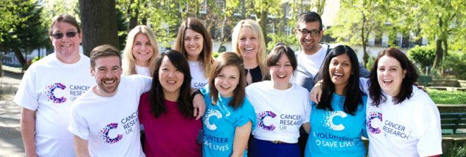 CRUK Volunteers Volunteers helping to fundraise