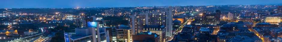 Leeds at Night Leeds Skyline