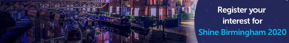Register your interest for Shine Birmingham 2020 Shine Birmingham skyline. Register your interest for 2020.