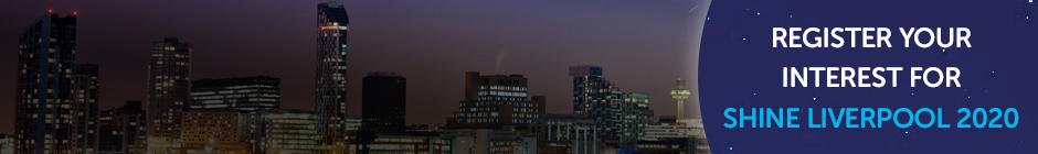 Register your interest for Shine Liverpool 2020 Shine Liverpool skyline with register your interest for 2020 messaging