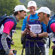 3 Big Hike participants looking at each other  