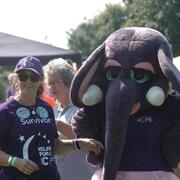 Supporters taking part in relay for life