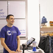 Volunteer at the till